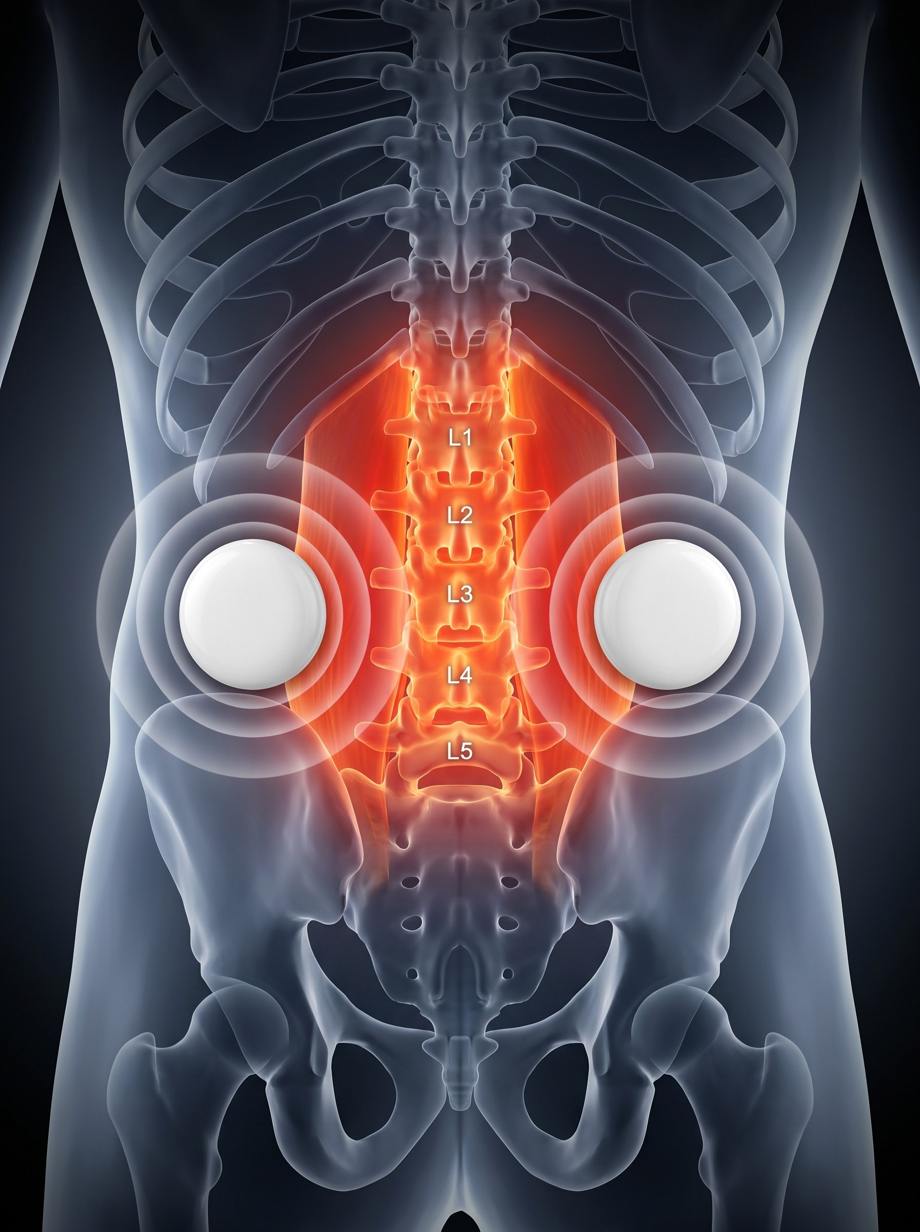 How the Myovia DualWave system reaches the deep spinal muscles